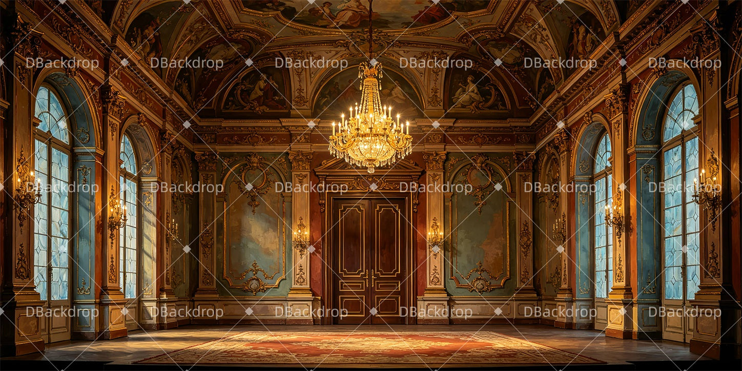 Dance Backdrop Baroque Parlor Professional Stage Backdrops GQ65-T76