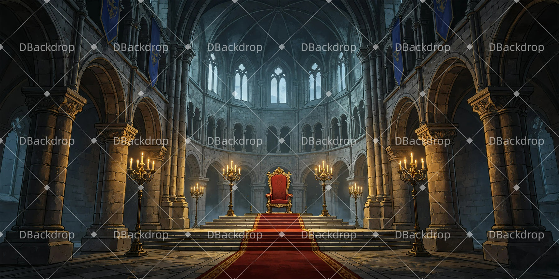 Backdrop For Theater Play Charlemagne's Palace Movie Theater Backdrop GQ65-T95