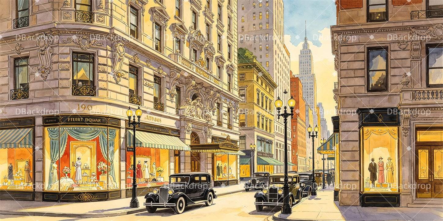 Performance Backdrop Fifth Avenue Street Theater Stage Backdrops GQ66-T13