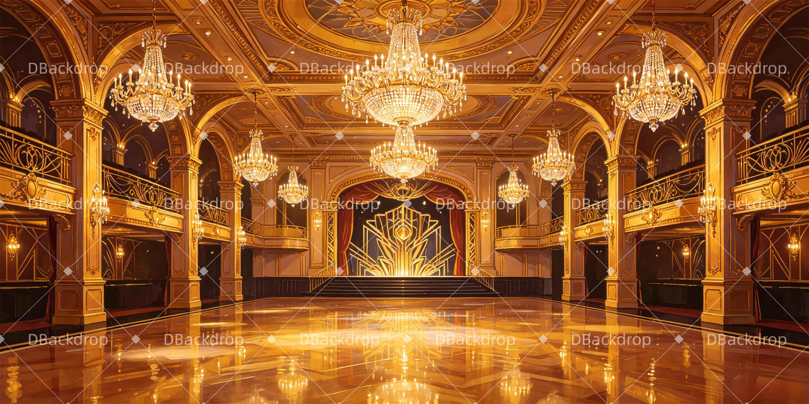 Theater Stage Backdrops Society Ballroom Dance Recital Backdrops GQ66-