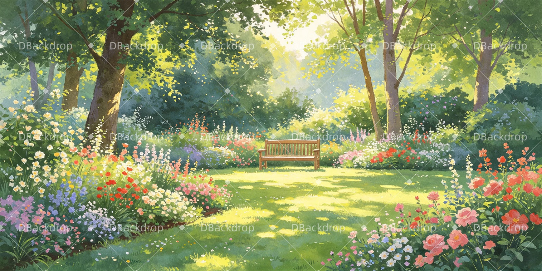 Stage Backdrop Ideas Romantic Garden Performance Backdrops GQ66-T68