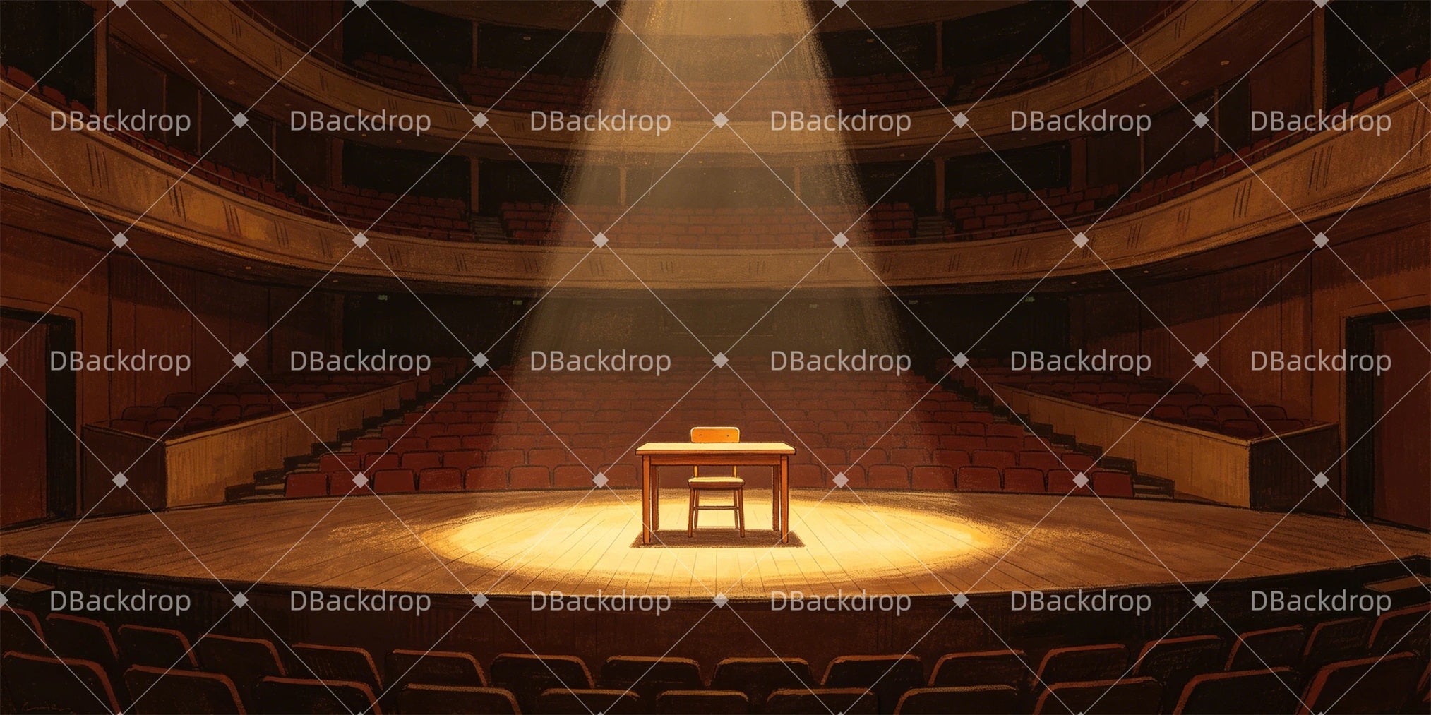 Large Stage Backdrops Empty Theater Stage Performance Backdrops GQ66-T