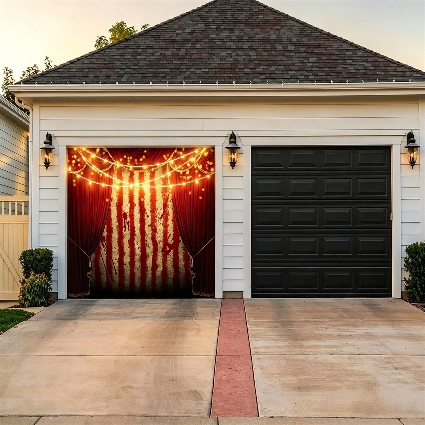 Halloween Bloody Circus Curtain Backdrop Garage Door Halloween Banner GQ67-16