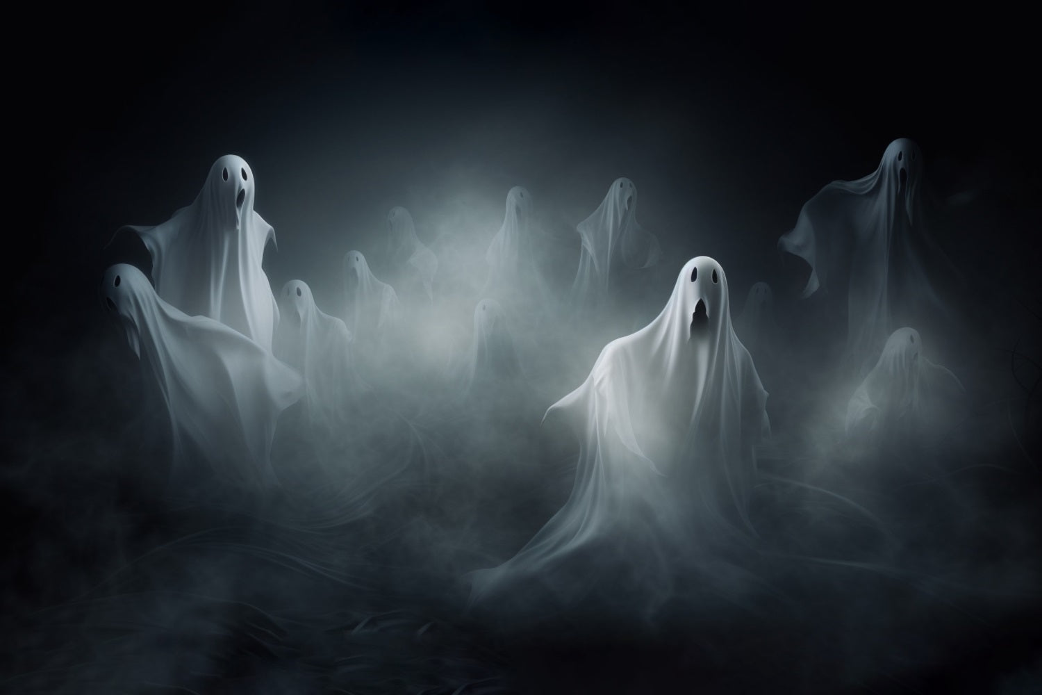 Halloween Horror Backdrop Spectral Ghost Mist Halloween Outdoor Garage Decor GQ67-20
