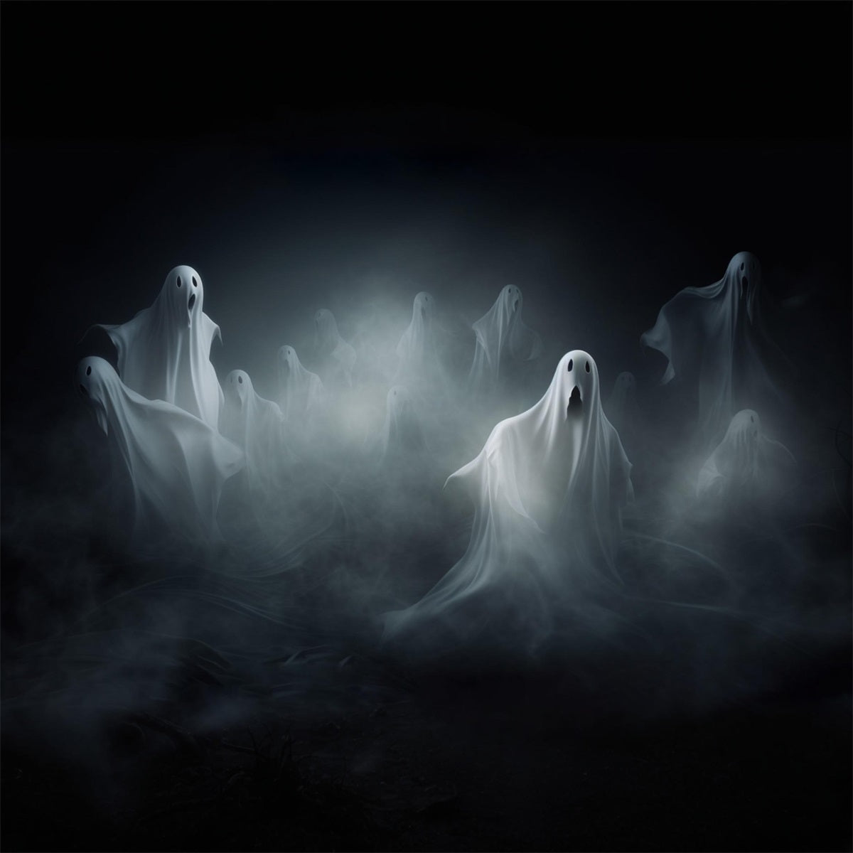 Halloween Horror Backdrop Spectral Ghost Mist Halloween Outdoor Garage Decor GQ67-20
