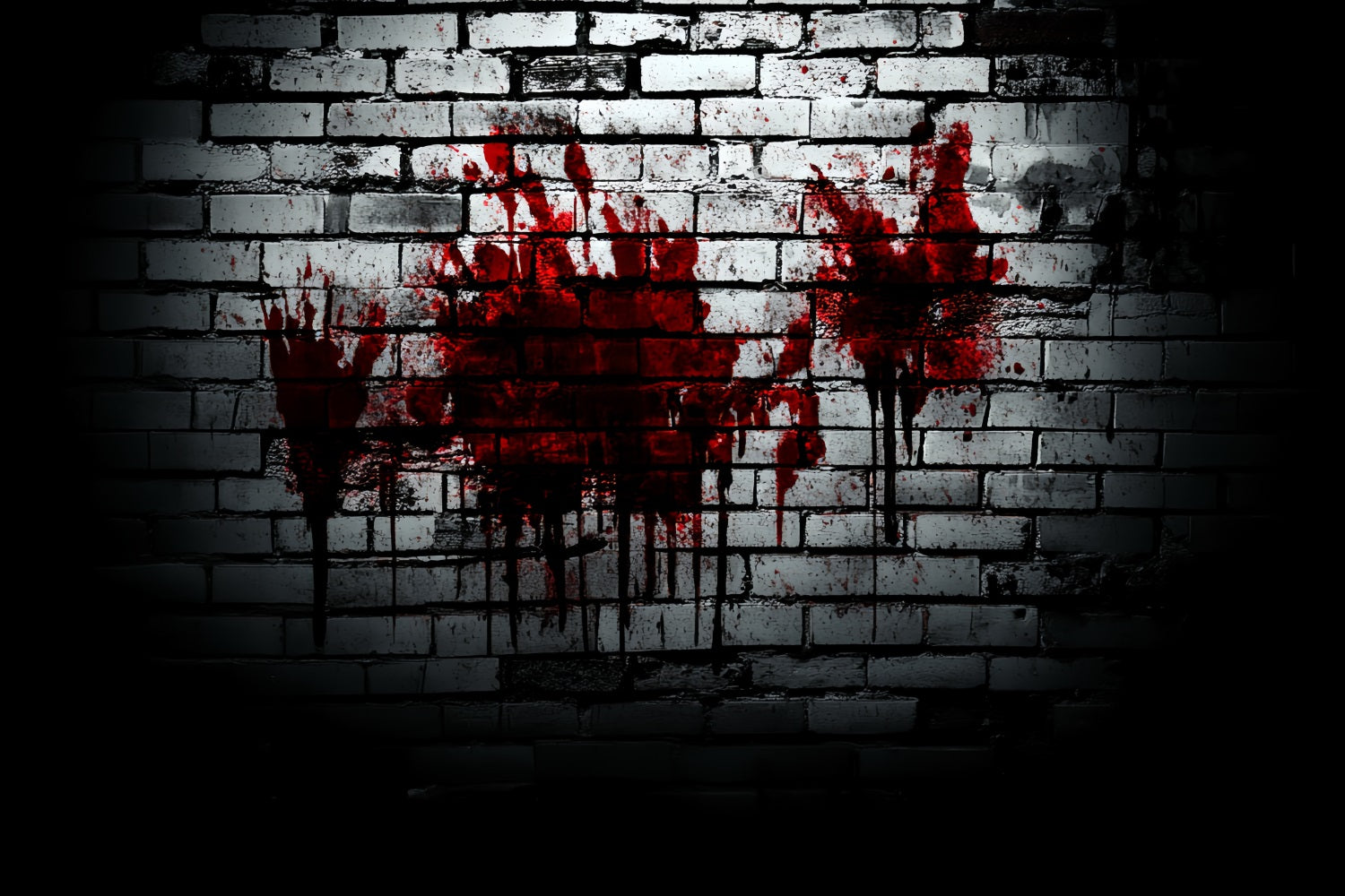 Halloween Backdrop Bloody Brick Wall Halloween Garage Door Banner GQ67-35