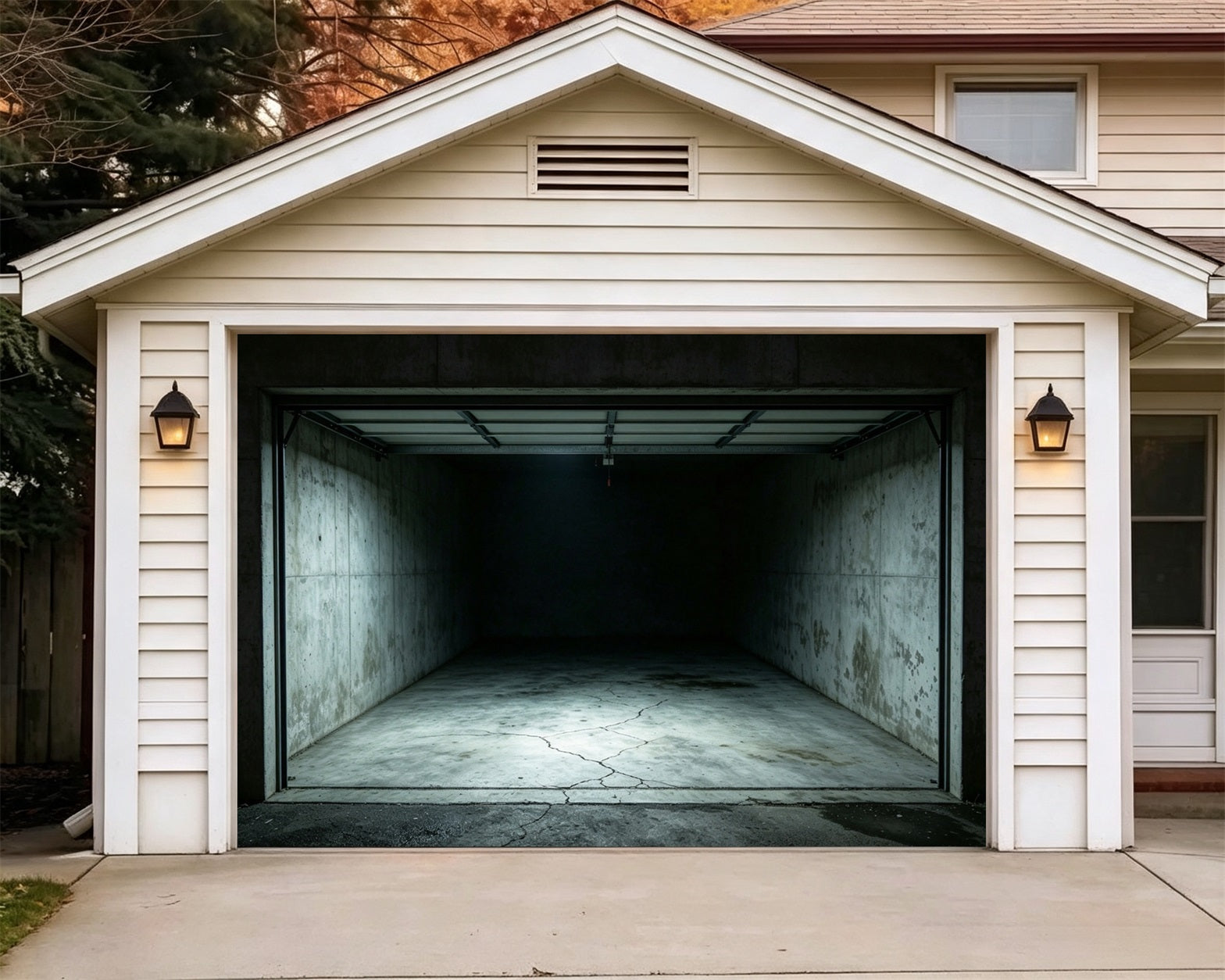 Creepy Halloween Garage Door Decor Dark Concrete Garage Halloween Garage Door Banner GQ67-61-1 car