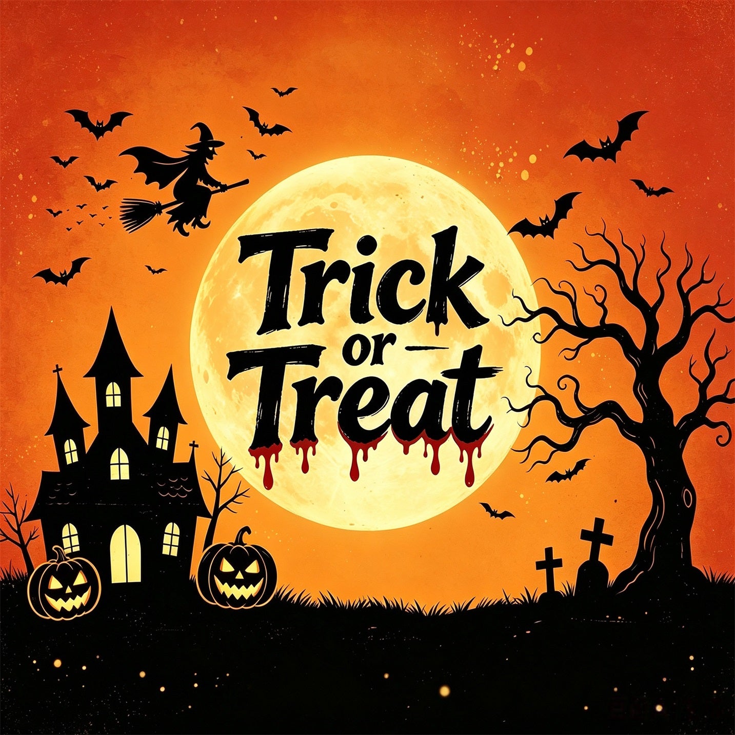 Funny Halloween Garage Door Cover Witch Haunted Manor Halloween Garage Door Decorations GQ67-63-1 car
