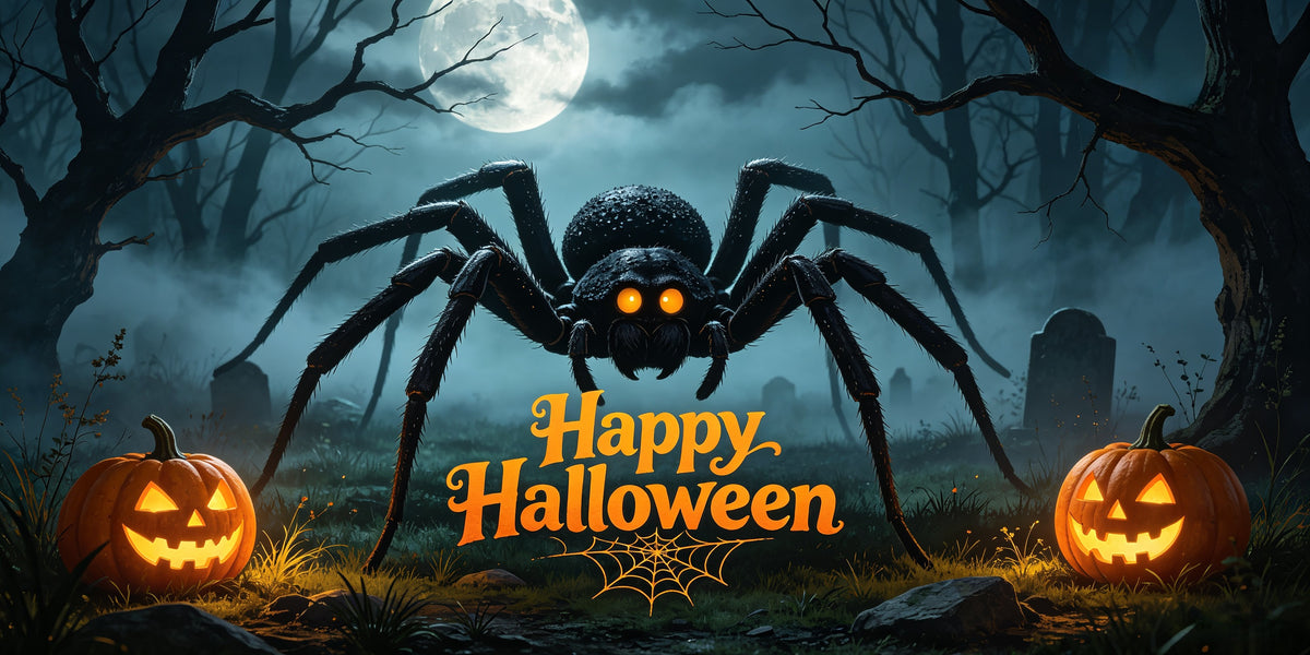 Spider Garage Door Cover Pumpkin Graveyard Night Halloween Party Garage Door Banner GQ67-74-2 car