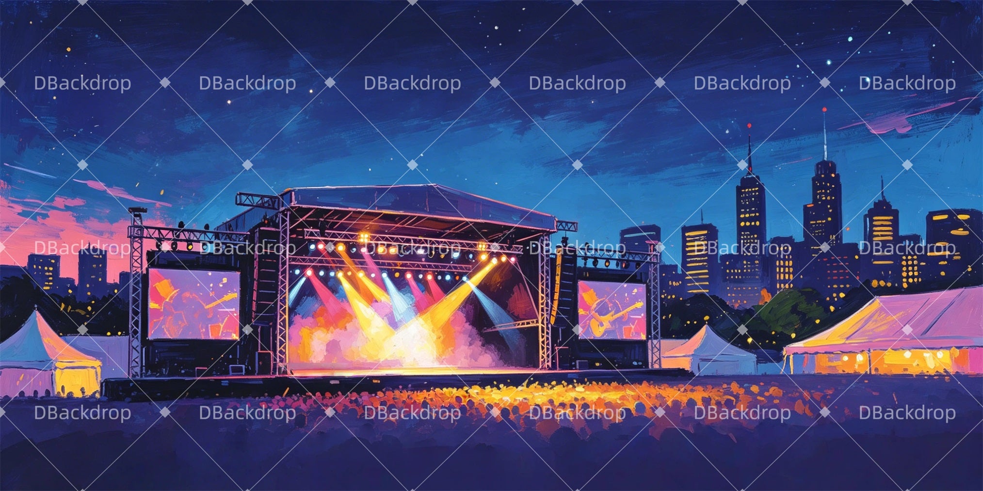 Performance Backdrop Freedom Concert Stage Musical Backdrop GQ67-T10