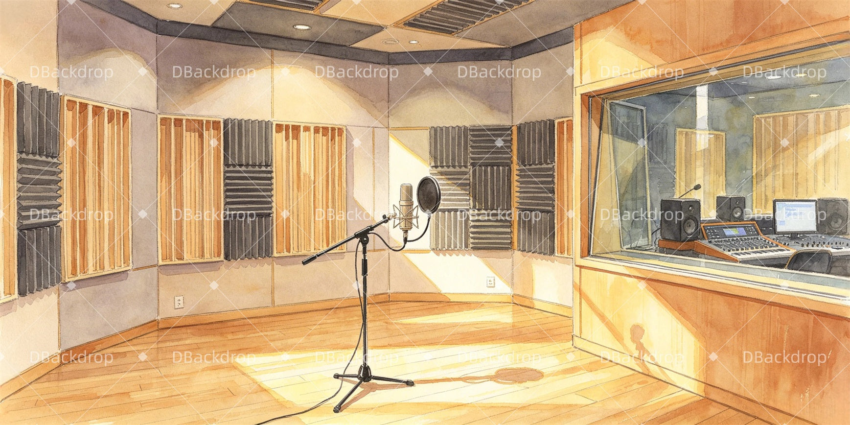 Professional Stage Backdrops Recording Studio Musical Backdrop GQ67-T5