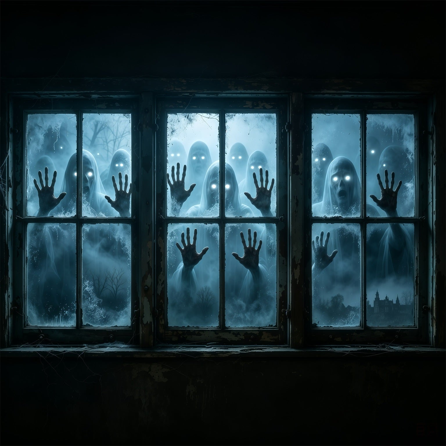 Zombie Halloween Garage Door Decor Glowing Ghost Haunted Window Halloween House Garage Decorations GQ68-11-1 car