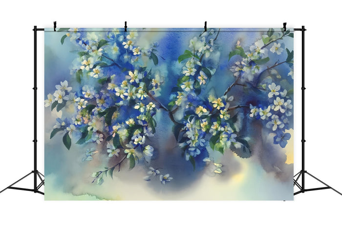 Bluearc Backdrop Fine Art Backdrops Serene Blue Floral Fantasy Backdrop GTY-109