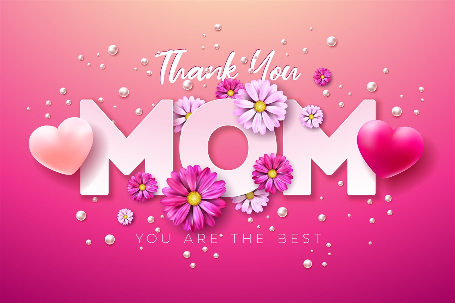 Backdrops For Mothers Day Pearl Blossom Personalised Backdrop GTY3-191
