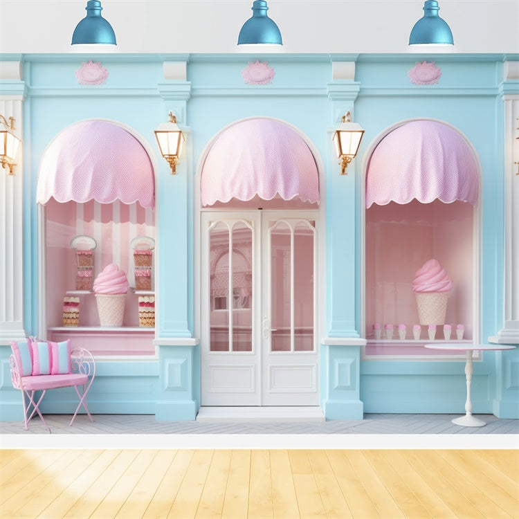 Summer Backdrops Pastel Dessert Store Summer Backdrop GTY3-296