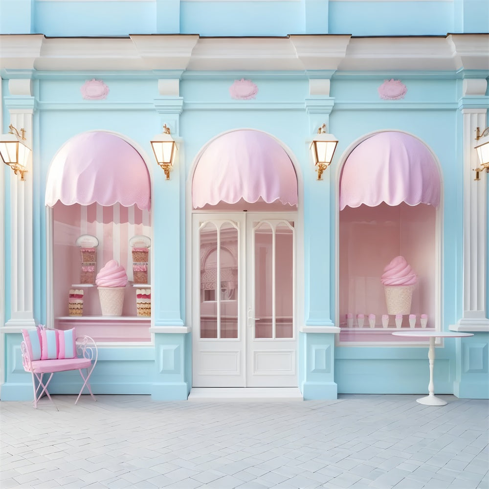 Summer Backdrops Pastel Dessert Store Summer Backdrop GTY3-296