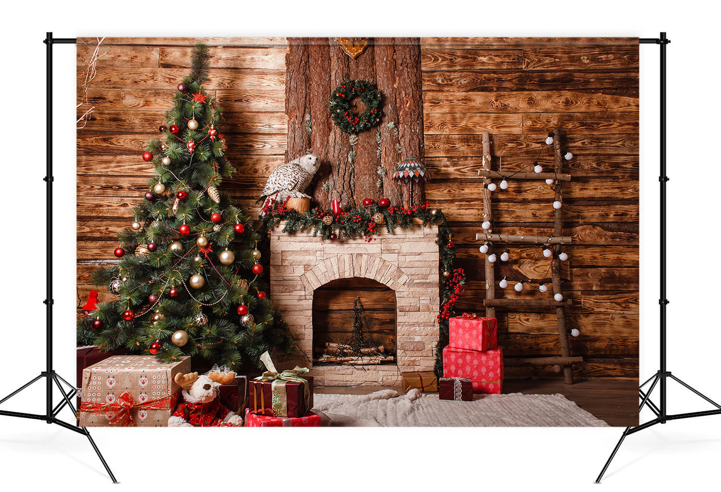 Brown Wood Christmas Background for Decoration GX-1071