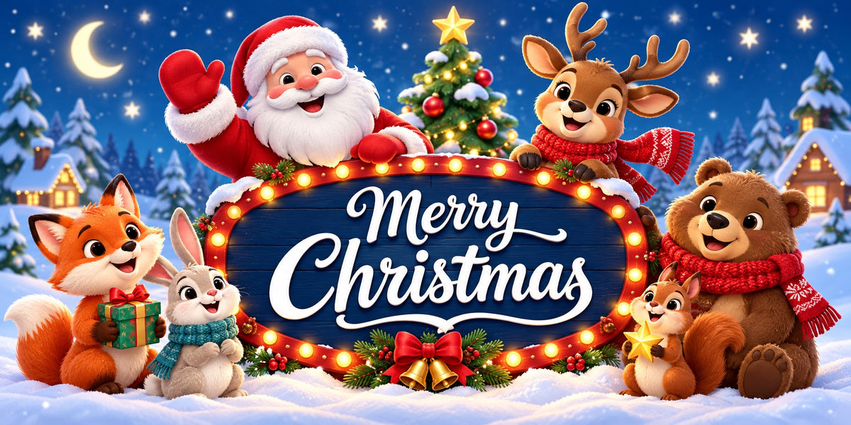 Christmas Theme Garage Door Cover Santa Animal Sign Christmas Holiday Garage Door Cover HQ610-109-2 Car