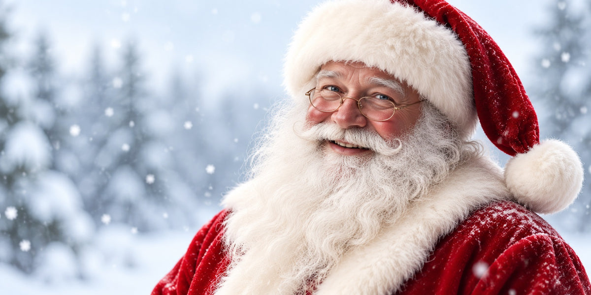 Santa Christmas Garage Door Cover Snowy Winter Portrait Christmas Garage Door Banner HQ610-124-2 Car