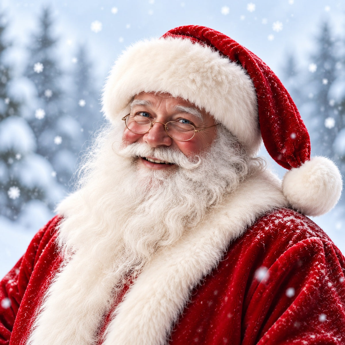Santa Christmas Garage Door Cover Snowy Winter Portrait Christmas Garage Door Banner HQ610-124-1 Car
