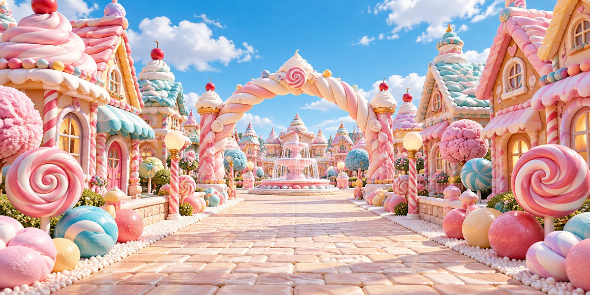 Candyland Christmas Garage Door Banner Pink Arch Kingdom Outdoor Christmas Garage Door Decoration HQ610-134-2 Car