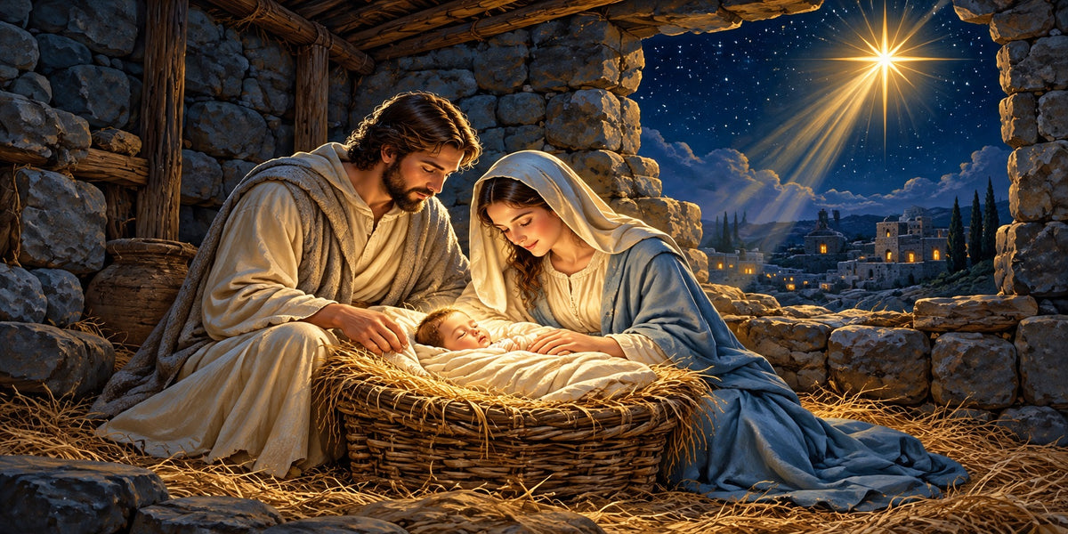 Religious Christmas Garage Door Cover Starry Nativity Manger Outdoor Christmas Garage Door Decoration HQ610-17-2 Car