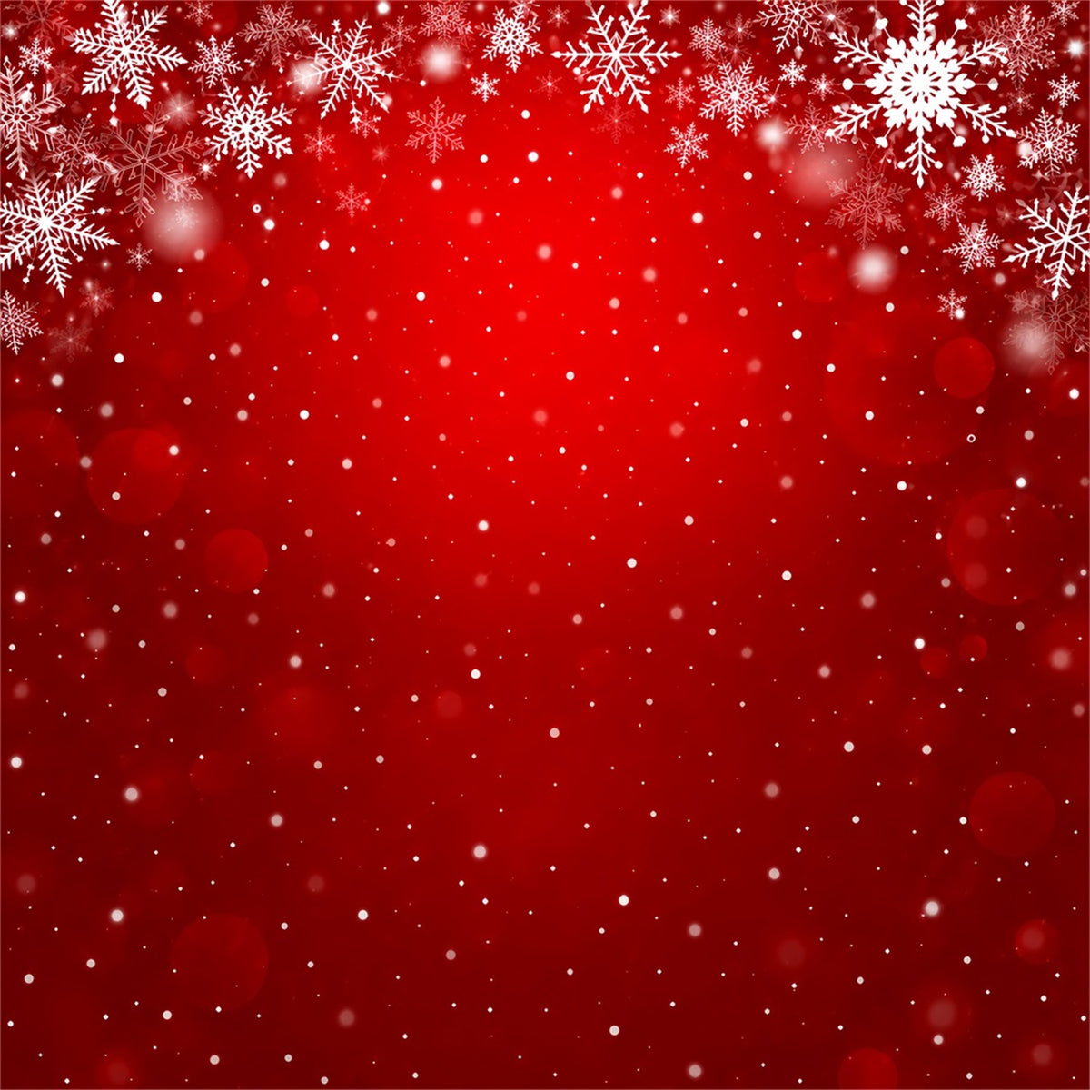 Christmas Backdrop Crimson Snowflake Bokeh Pattern Christmas Scene Photo Backdrops HQ610-178