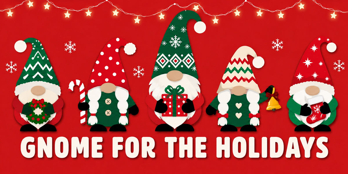 Christmas Party Garage Door Cover Holiday Gnome Parade Christmas Garage Door Cover HQ610-49-2 Car
