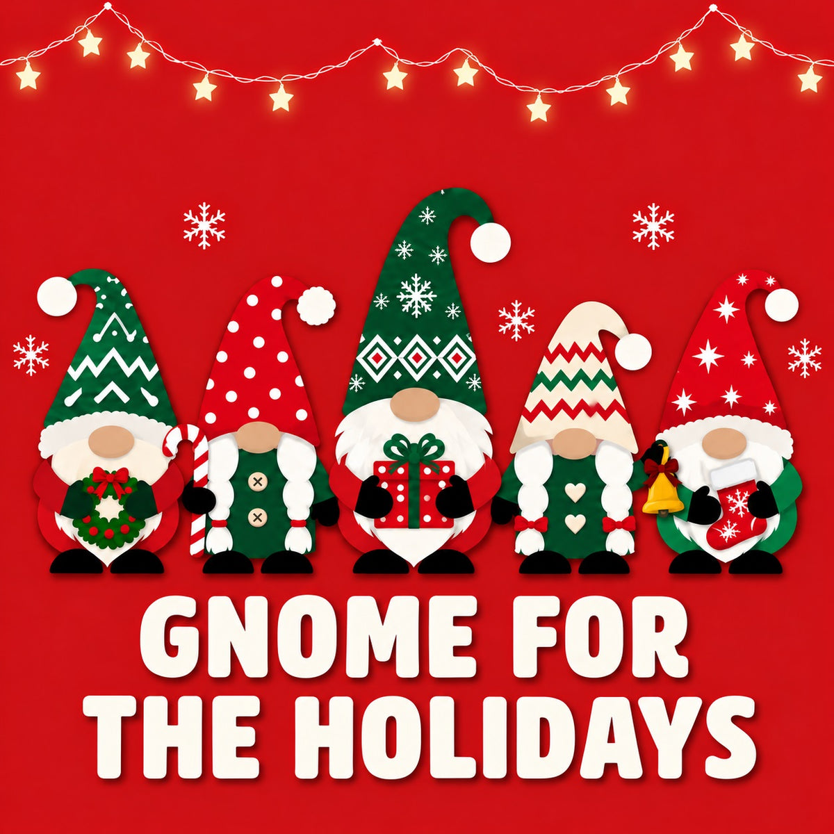 Christmas Party Garage Door Cover Holiday Gnome Parade Christmas Garage Door Cover HQ610-49-1 Car
