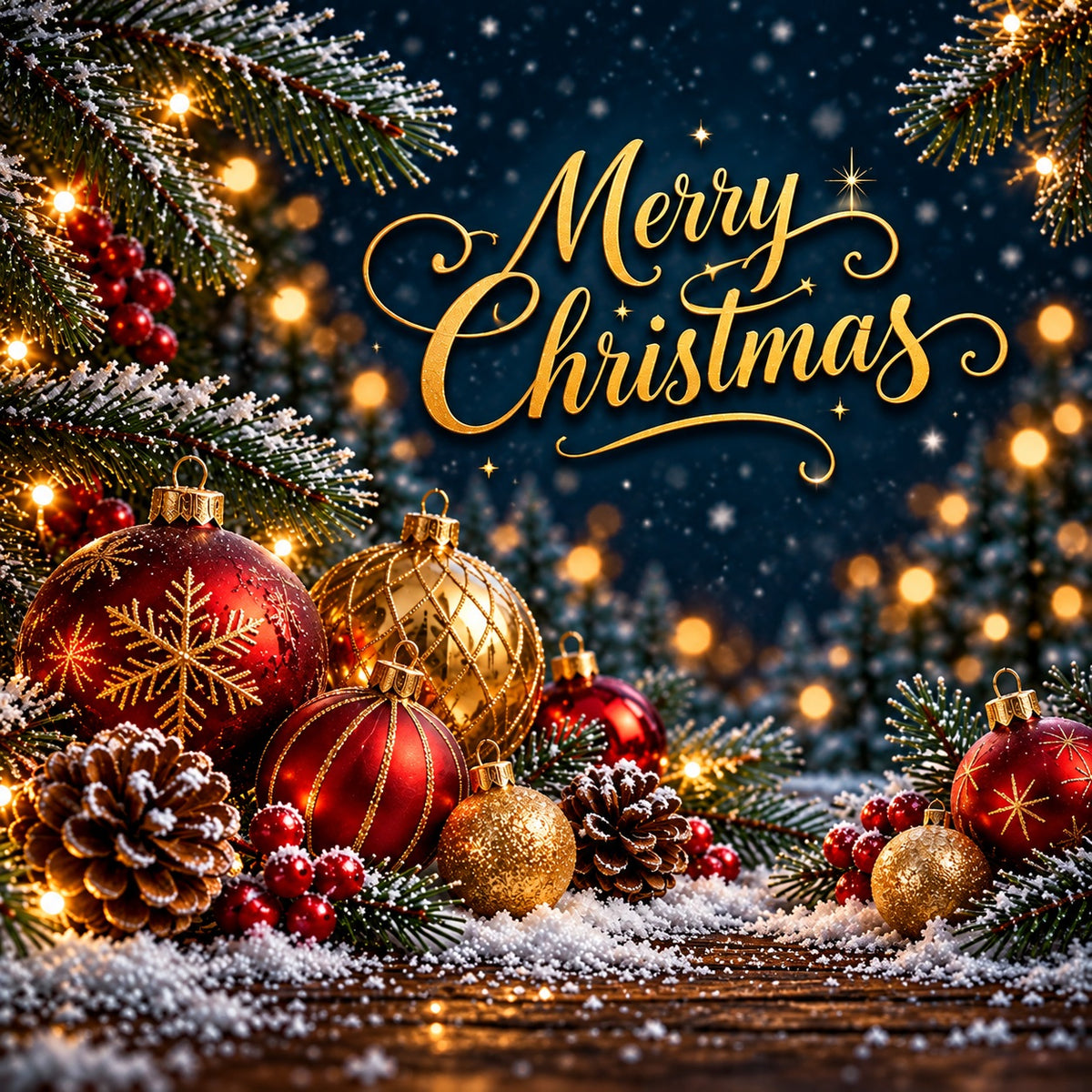 Christmas Ornament Garage Door Cover Red Golden Light Christmas Garage Door Decor HQ610-51-1 Car