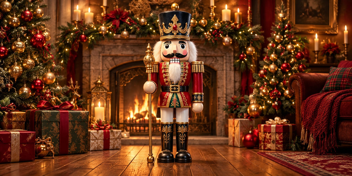 Nutcracker Christmas Garage Door Cover Fireplace Tree Display Christmas Holiday Garage Door Cover HQ610-64-2 Car