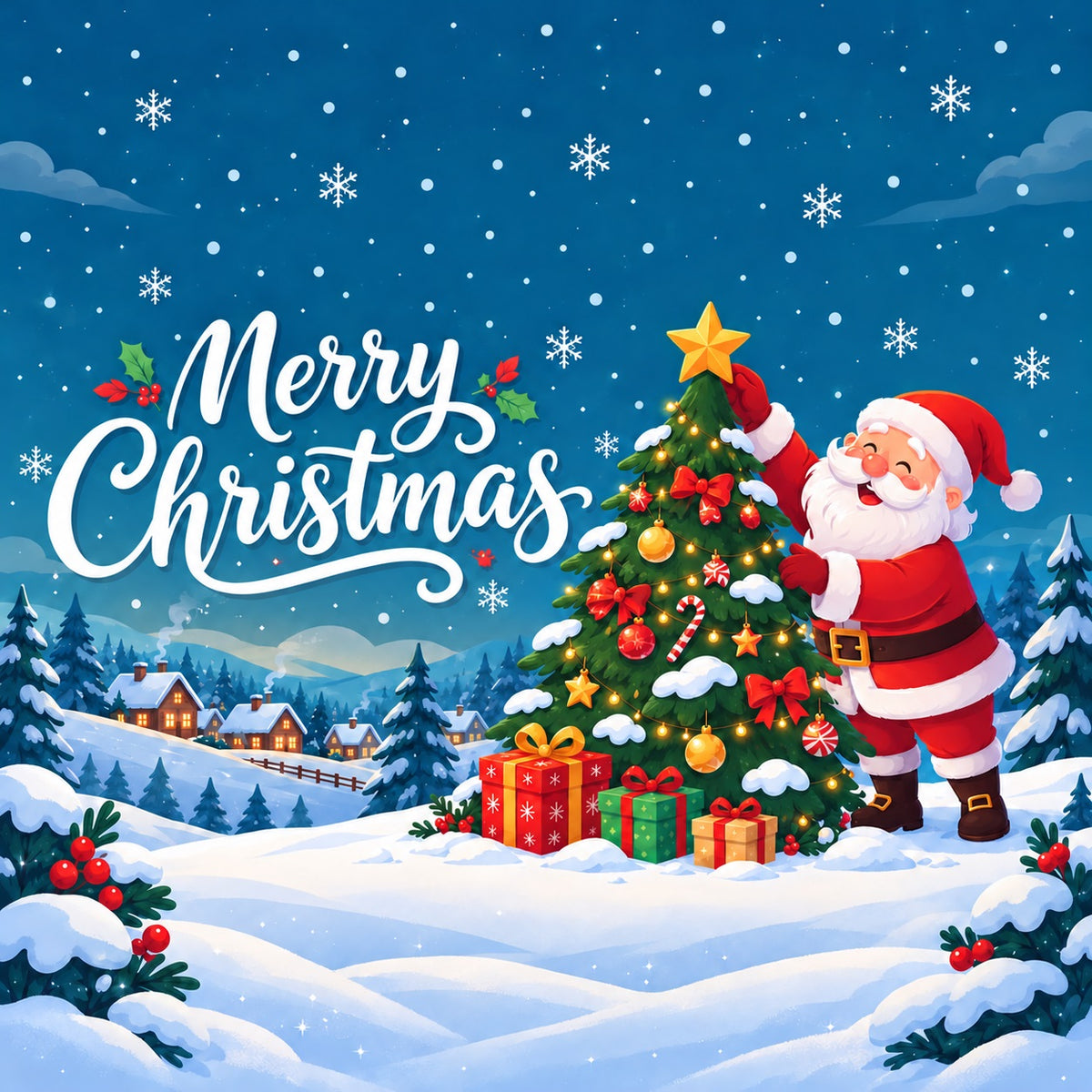 Christmas Party Garage Door Cover Santa Decorating Tree Outdoor Christmas Garage Door Decoration HQ610-8-1 Car