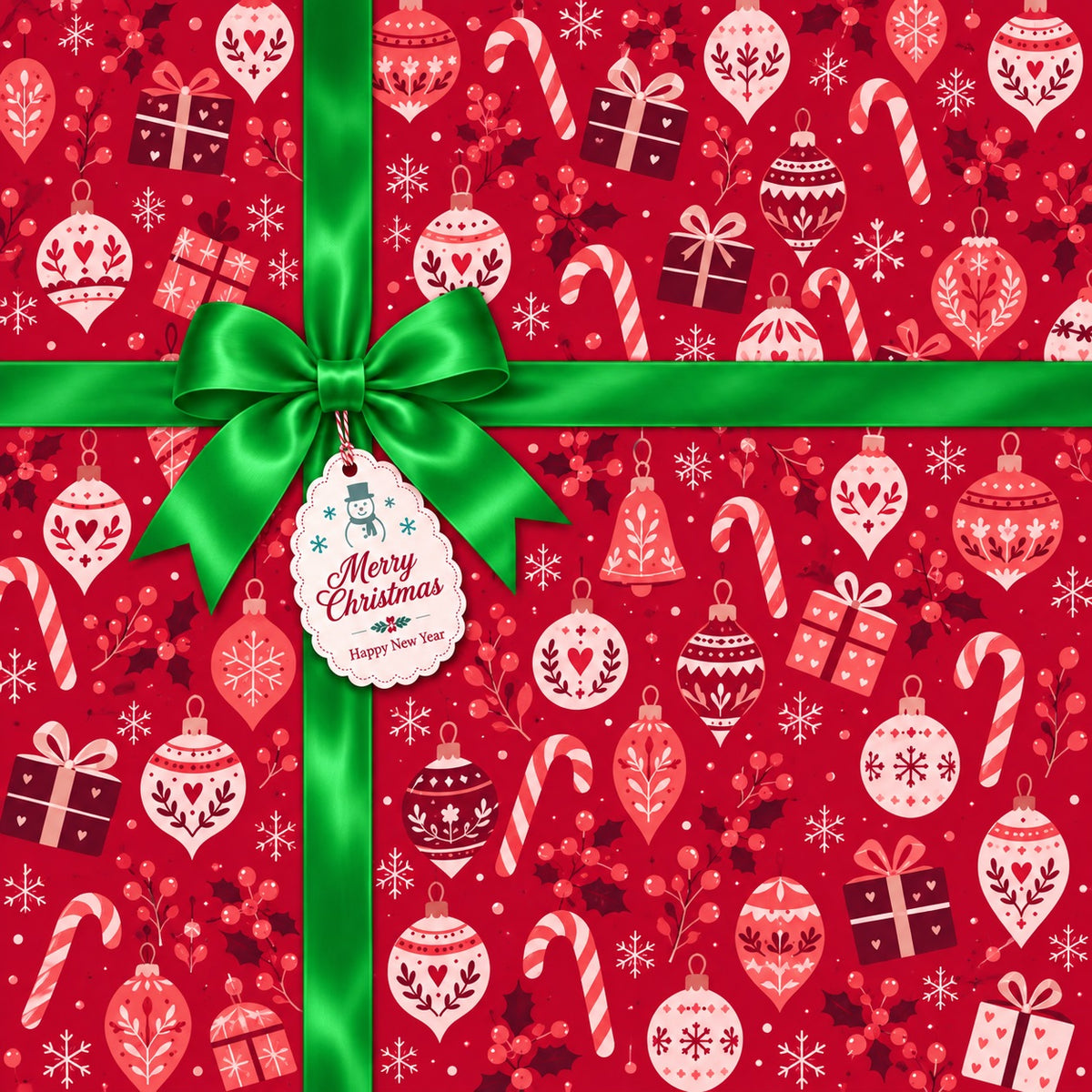 Christmas Gift Box Garage Door Banner Green Bow Ornaments Outdoor Christmas Garage Door Cover HQ610-9-1 Car