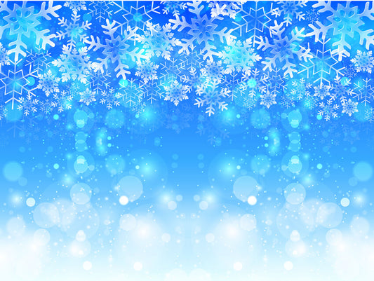 Christmas Snowflake Bokeh Backdrop For Photography KAT-59
