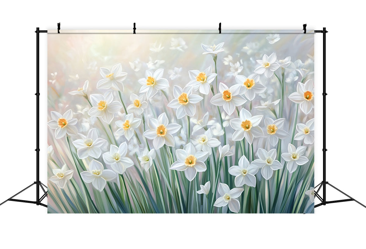 Backdrop Pic Spring Spring Backdrop Radiant Morning Daffodil Garden Backdrop LXX1-112