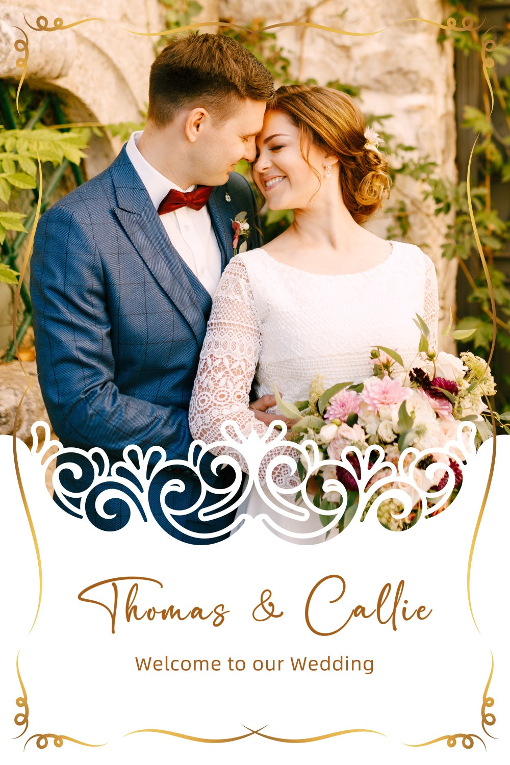 Date Backdrop Personalized Backdrop Wedding Romantic Garden Vintage Backdrop LXX2-16