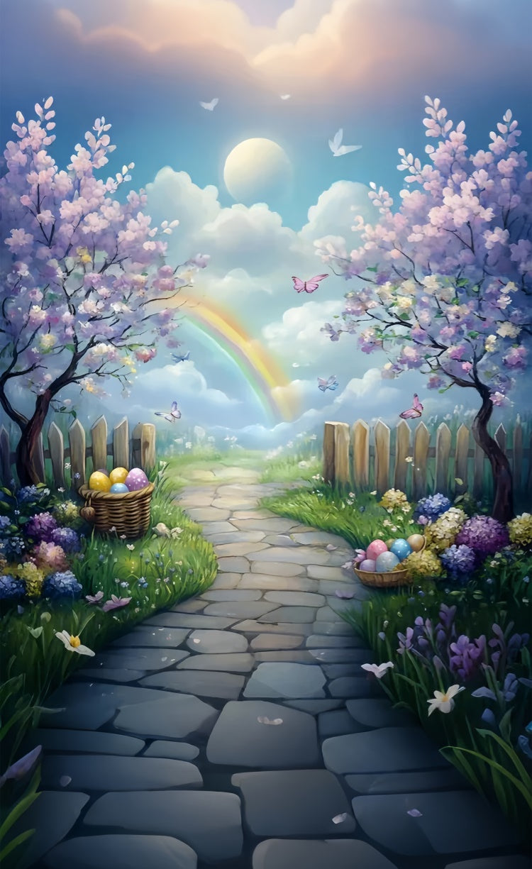Easter Backdrops Ideas Cherry Blossom Pastel Sky Sweep Backdrop LXX2-273