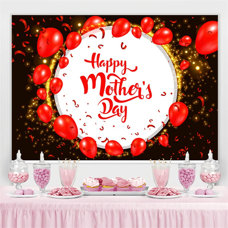 Mothers Day Backdrops Luxury Red Balloon Personalized Backdrop LXX3-65