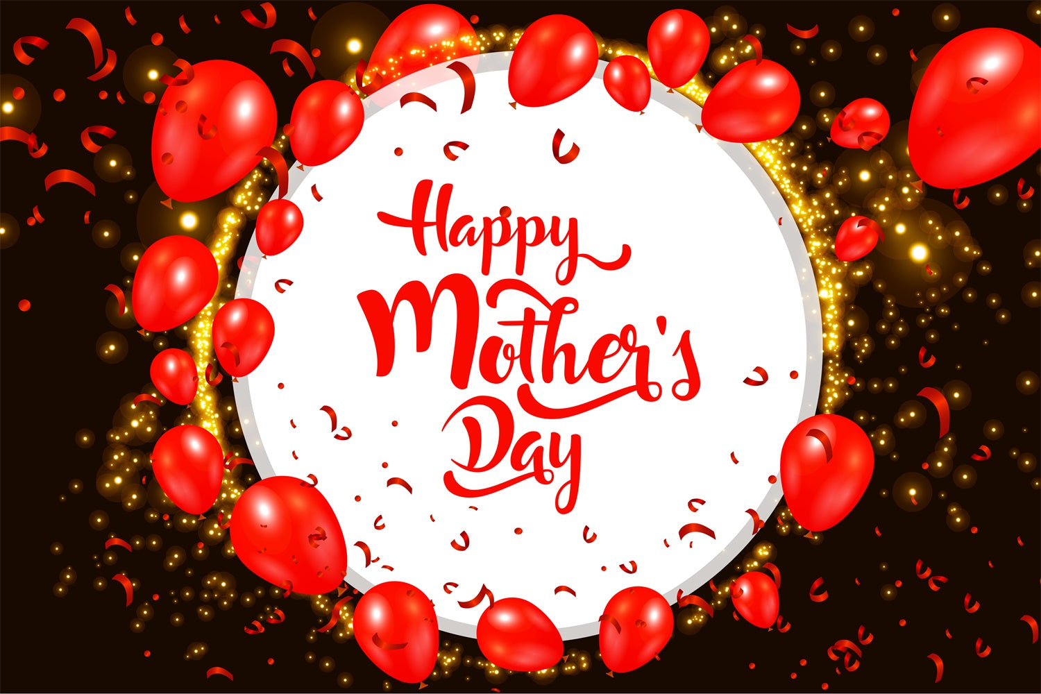 Mothers Day Backdrops Luxury Red Balloon Personalized Backdrop LXX3-65