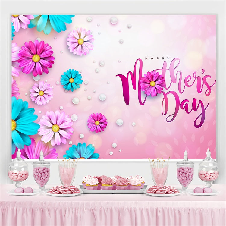 Mothers Day Backdrop Elegant Gradient Floral Custom Backdrop LXX3-67