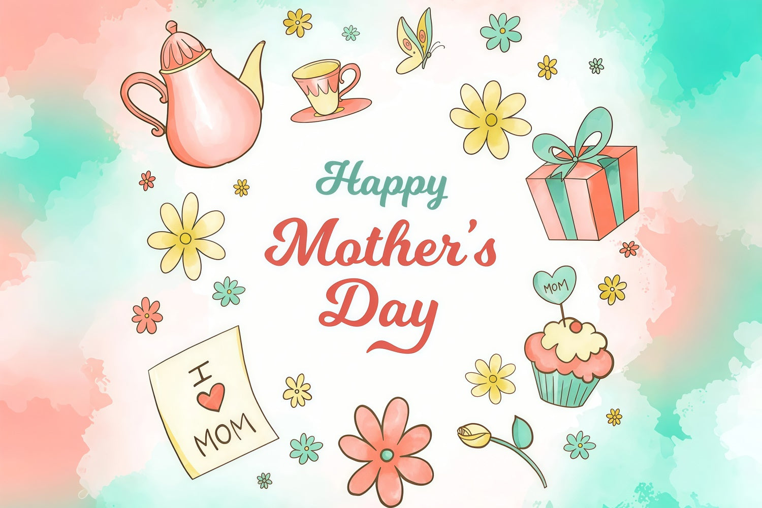 Backdrop For Mothers Day Graceful Gift Flower Custom Backdrop LXX3-79