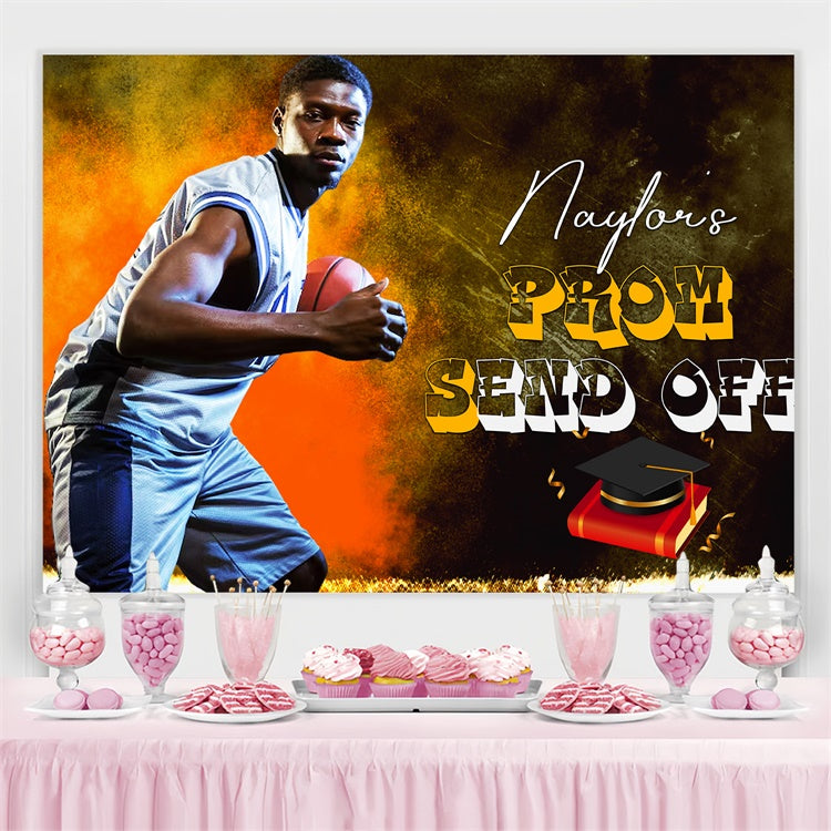 Prom Photo Backdrop Basketball Power Graduation Party Backdrop LXX4-164
