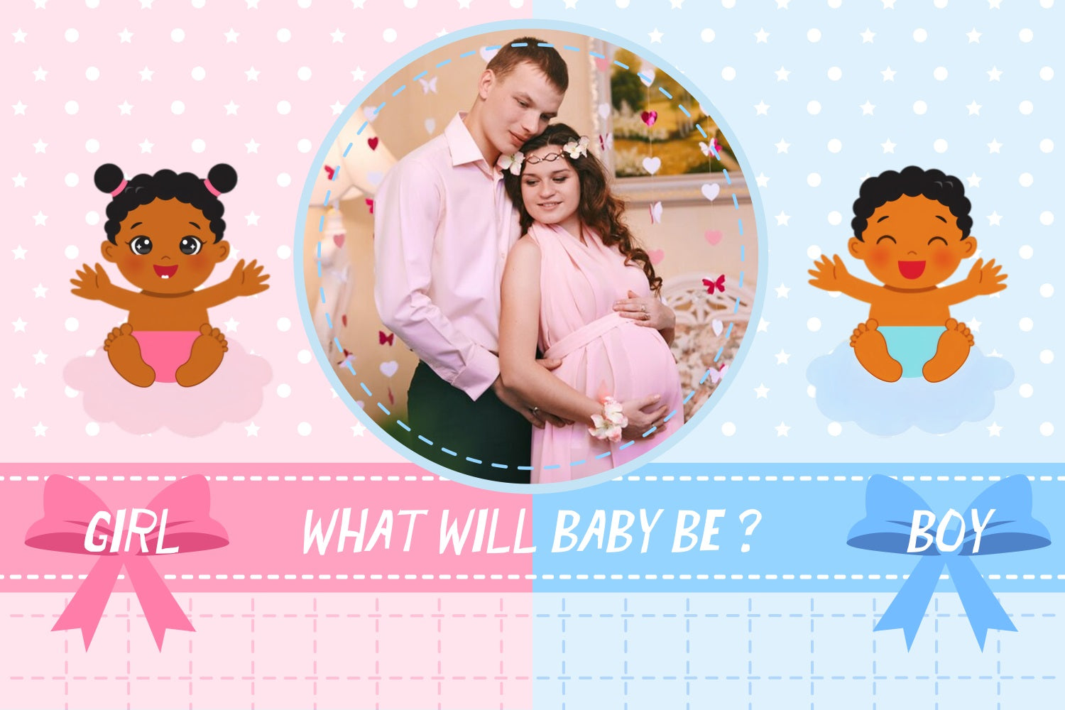 Baby Shower Backdrop Cute Baby Gender Reveal Custom Backdrop LXX4-181