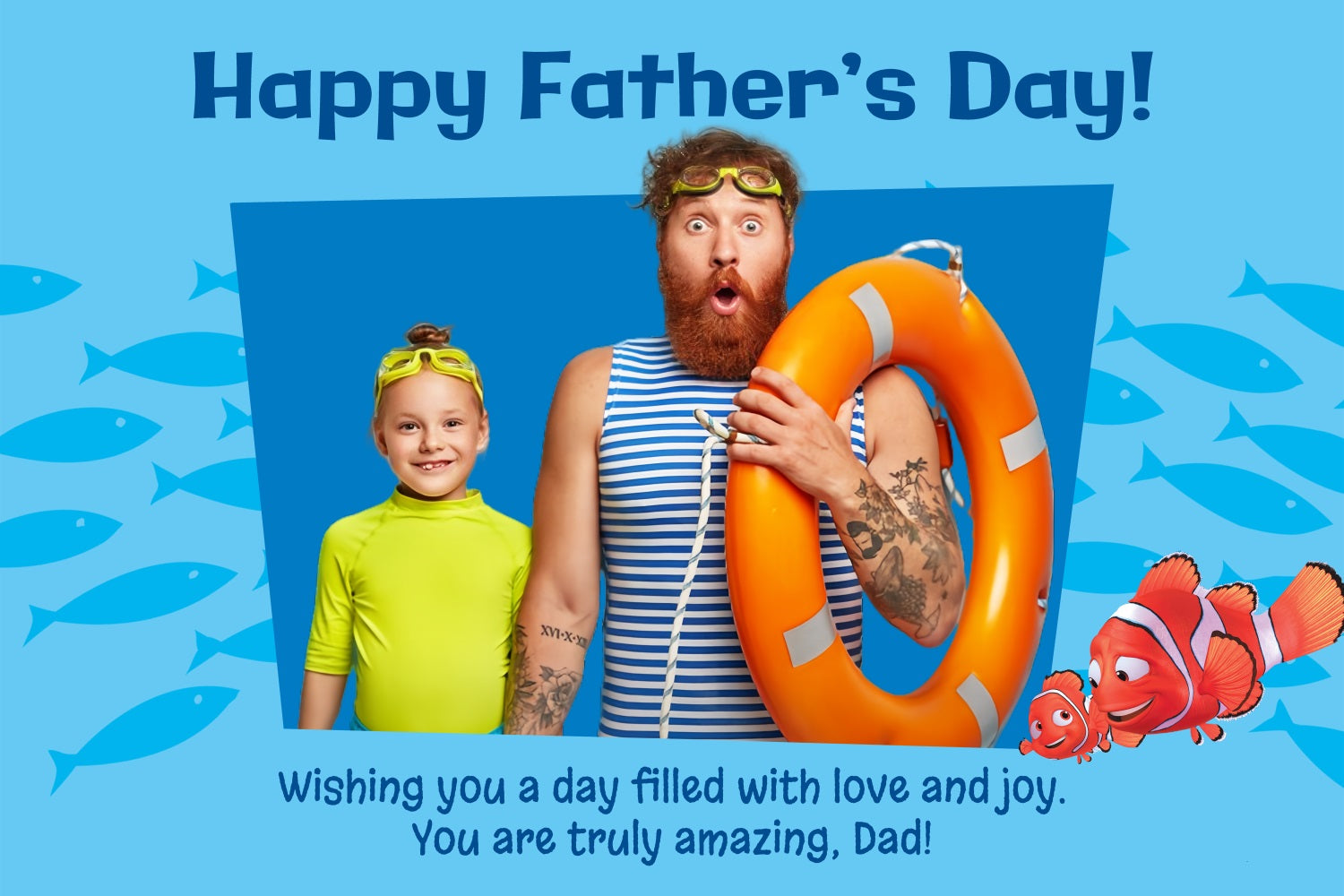 Fathers Day Backdrop Funny Pool Day Custom Backdrop LXX5-16