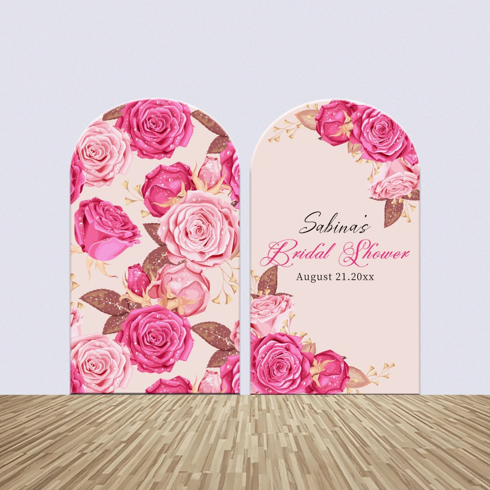 Bridal Shower Backdrop Elegant Rose Custom Arch Backdrop Kit LXX5-161