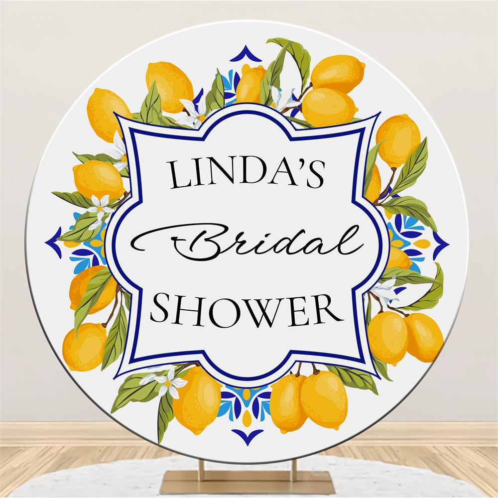 Bridal Shower Backdrops Fresh Lemon Custom Round Backdrop LXX5-165