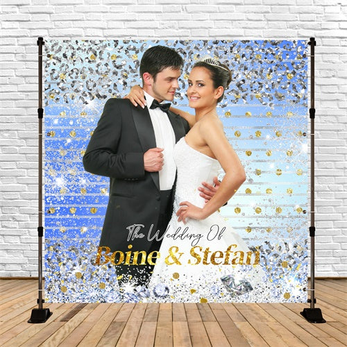 Photo Backdrop Wedding Luxury Confetti Glam Customized Backdrop LXX5-175