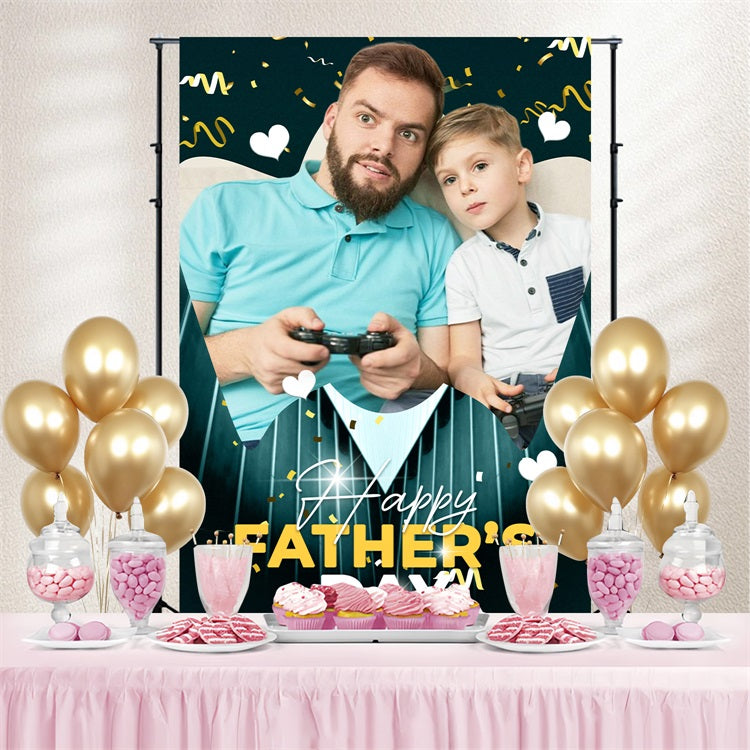 Father's Day Photo Backdrop Confetti Love Celebration Customized Backdrop LXX5-19