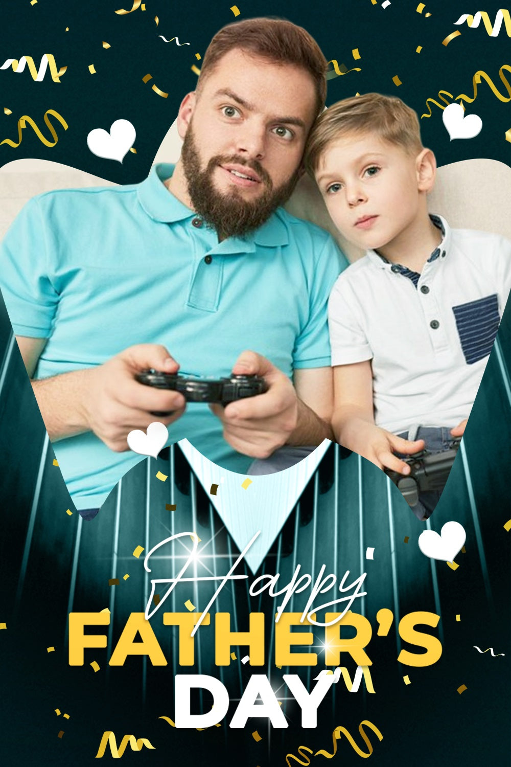 Father's Day Photo Backdrop Confetti Love Celebration Customized Backdrop LXX5-19