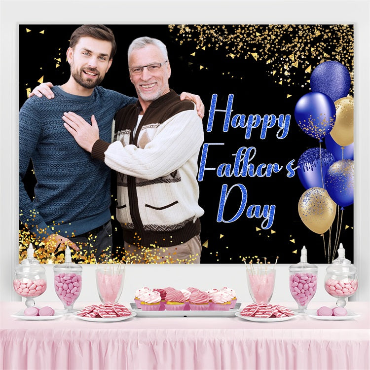 Fathers Day Photo Backdrop Glitter Confetti Balloons Custom Backdrop LXX5-21